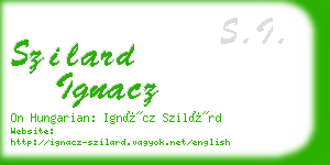szilard ignacz business card